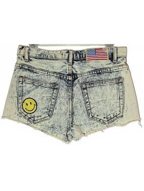 Y2K Acid Wash Studded Denim Cutoff Shorts Grunge Sleeze Forever 21 Size 26